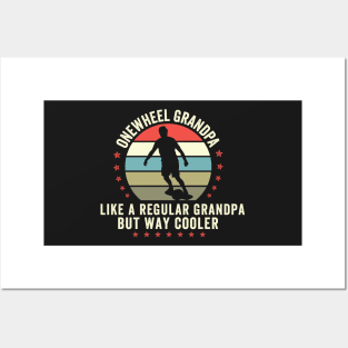 Onewheel grandpa - funny onewheel Posters and Art